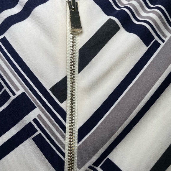 Vince Camuto Geometric print sheath dress with short sleeves sz 8 - Picture 4 of 8